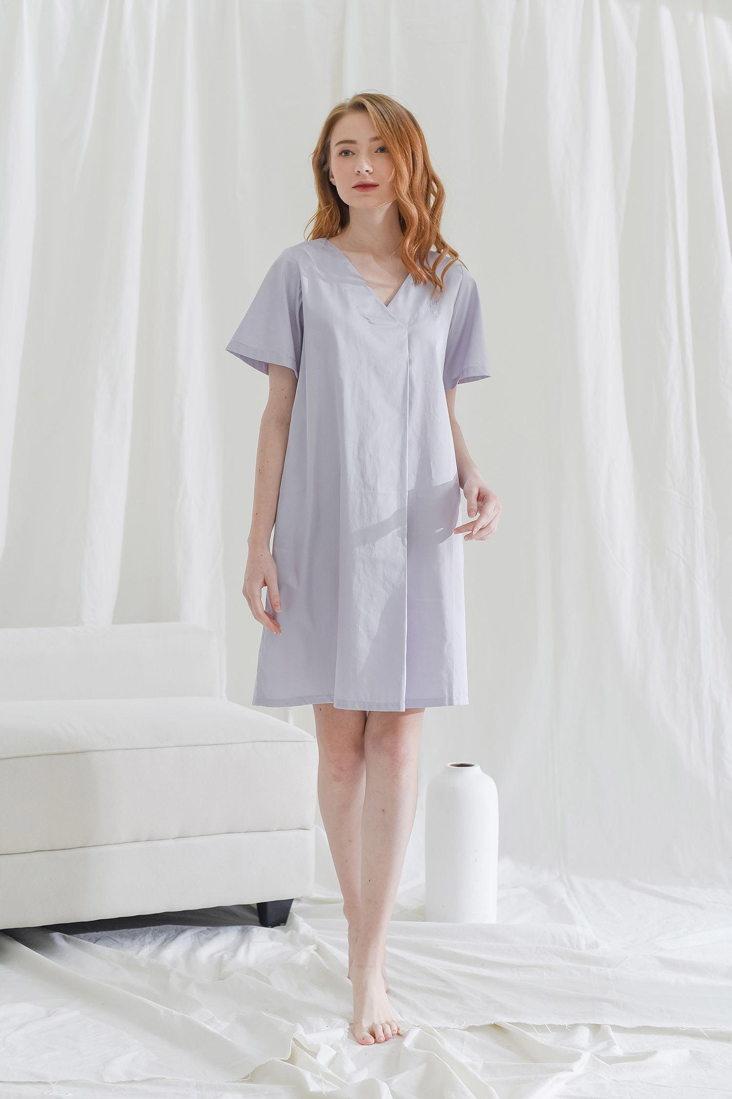 casual, dress, sleep, wear, woman, clothing, evee, collection, Lavender Dress 1