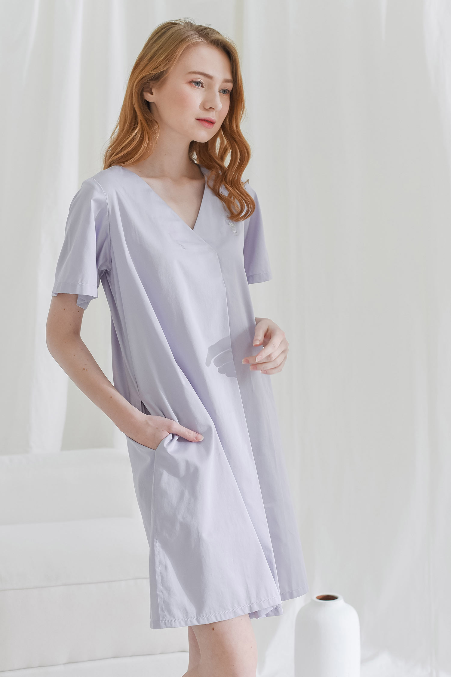 casual, dress, sleep, wear, woman, clothing, evee, collection, Lavender Dress 2