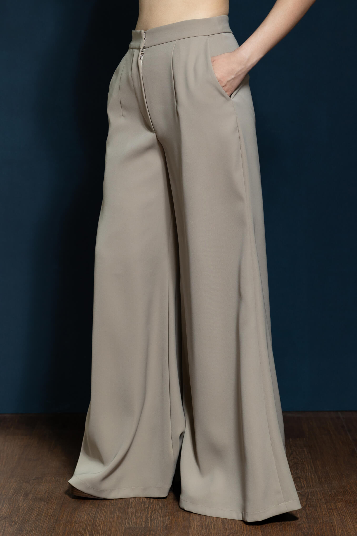 Elva Wide Cutbray Pants Sands - Image 3