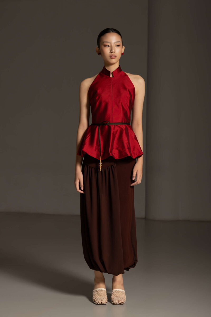 Merlot Drape Skirt